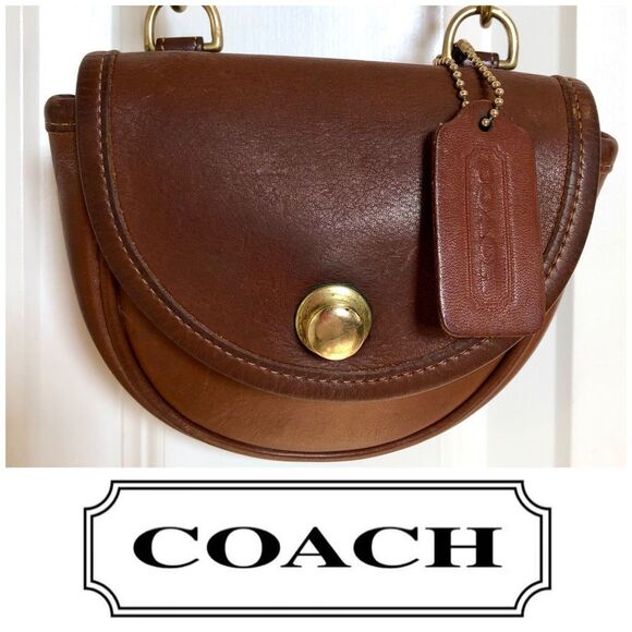 Coach Handbags - COACH - Vintage (80’s) Mini Belt Bag/British Tan w/Strap. Cleaned & Conditioned
